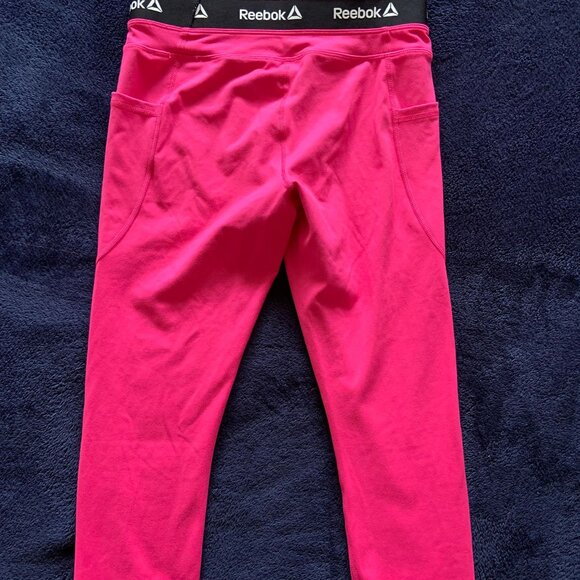 Bright Pink Reebok leggings/capri 21'', size M - Picture 4 of 5